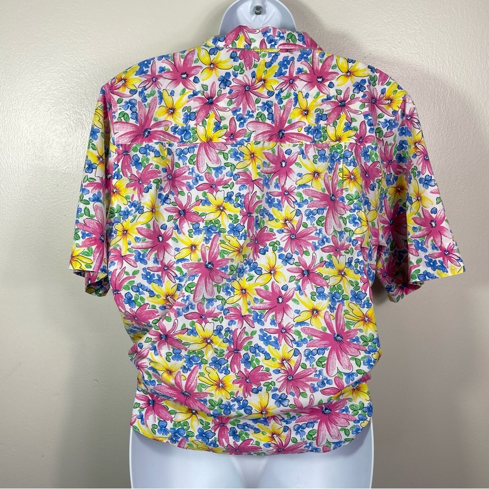 Tropical Print vintage Carriage Court Sport Button Down Shirt - Picture 4 of 4